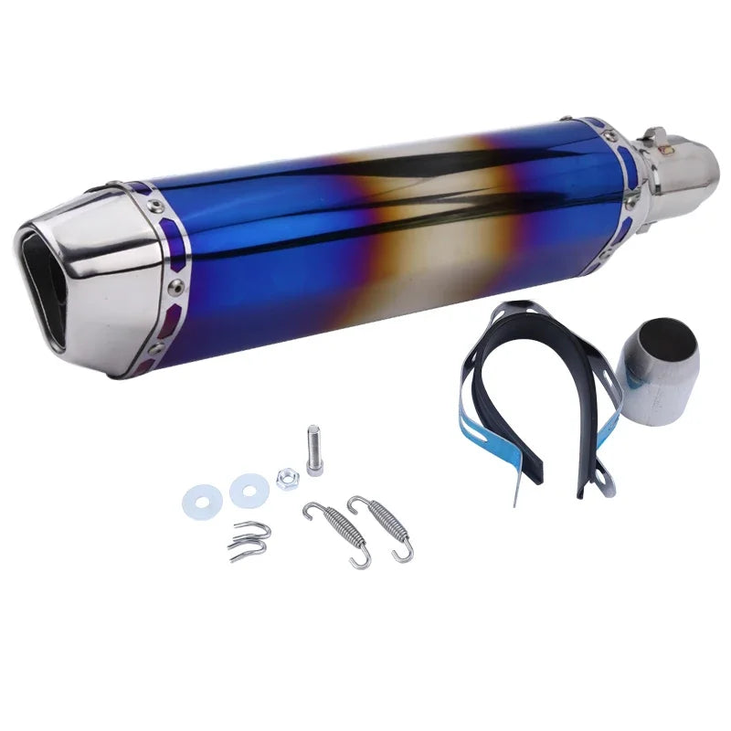 51mm Slip-on Exhaust Muffler w/DB Killer For: Xpro X24 / Xpro Roadster 250 / Vitacci GTX 250 / Vitacci XMT 250/ Venom Superbike / Venom X22r Max / Boom Bd250 / Italica Krypto