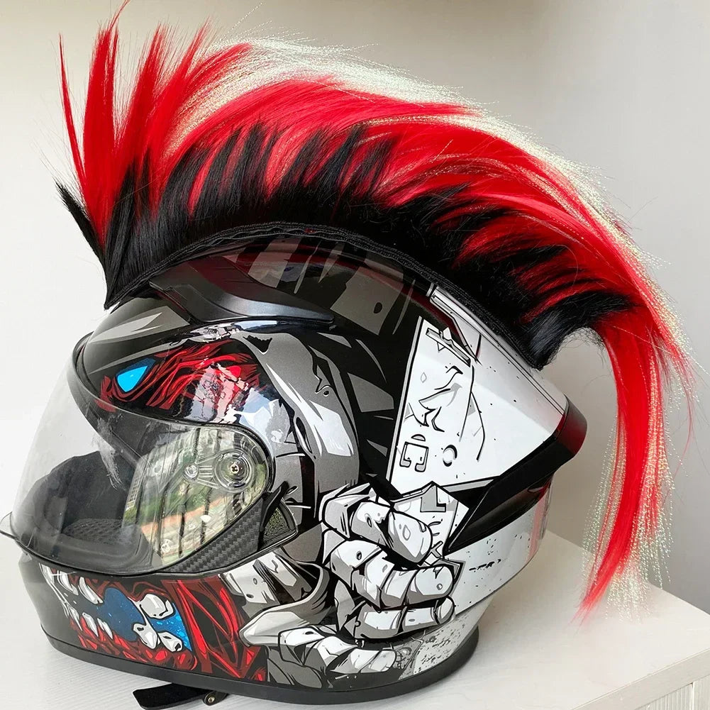 Mohawk Wig Stick On Helmet