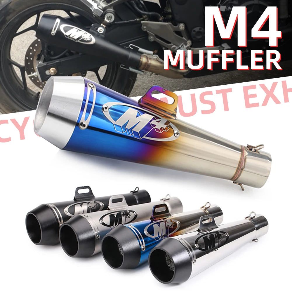 51mm Universal M4 Exhaust Motorcycle Muffler  For: Xpro X24 / Xpro Roadster 250 / Vitacci GTX 250 / Vitacci Titan 250 / Vitacci XMT 250 / Venom Superbike / Venom X22r Max / Boom Bd250 / Italica Krypto