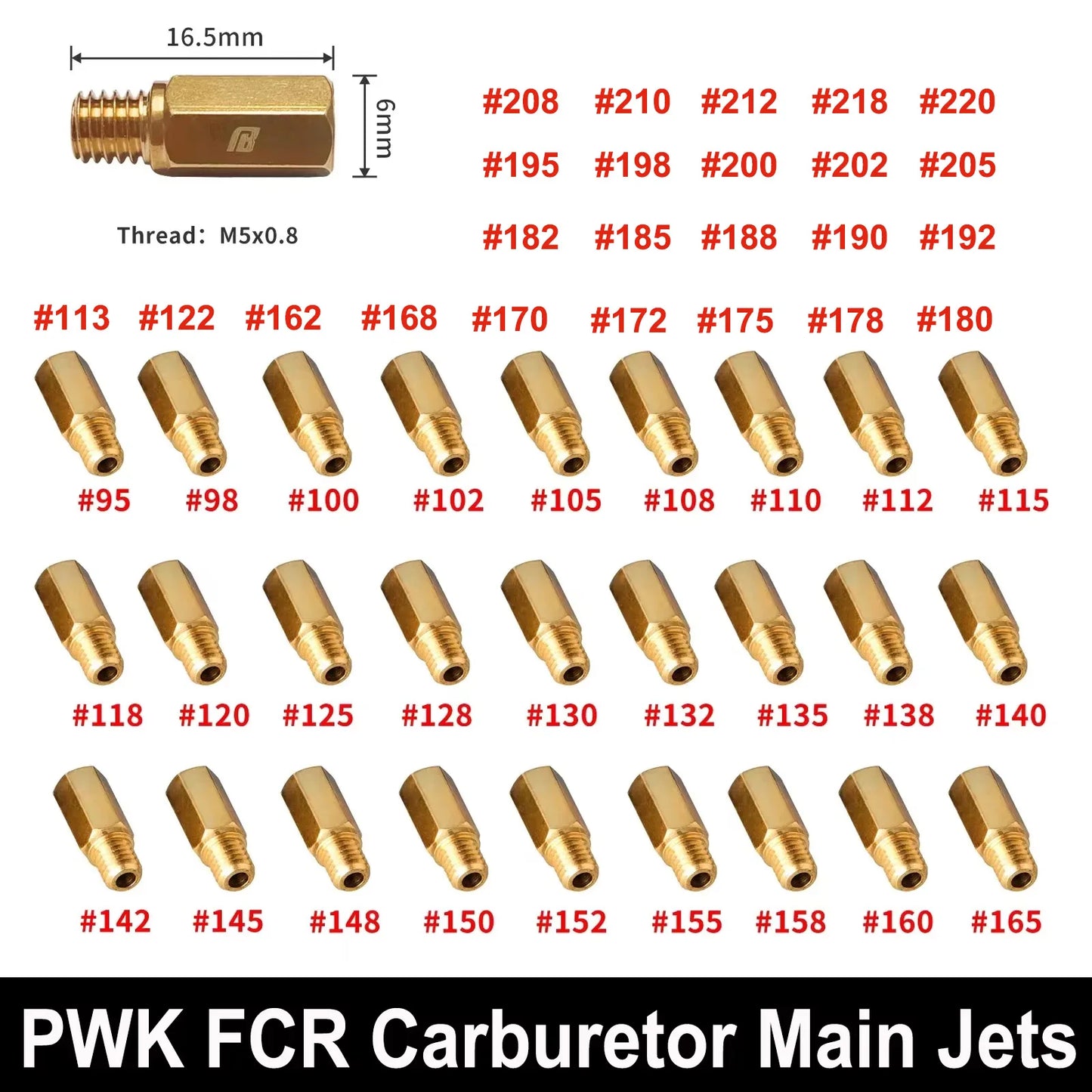 NIBBI Motorcycle Carburetor Jets PWK PE  Carb Set Injector Nozzle