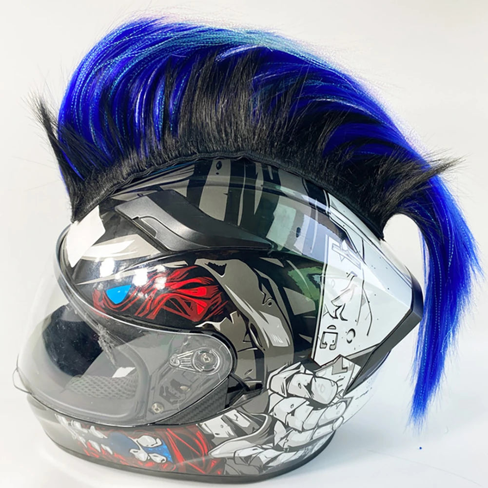 Mohawk Wig Stick On Helmet