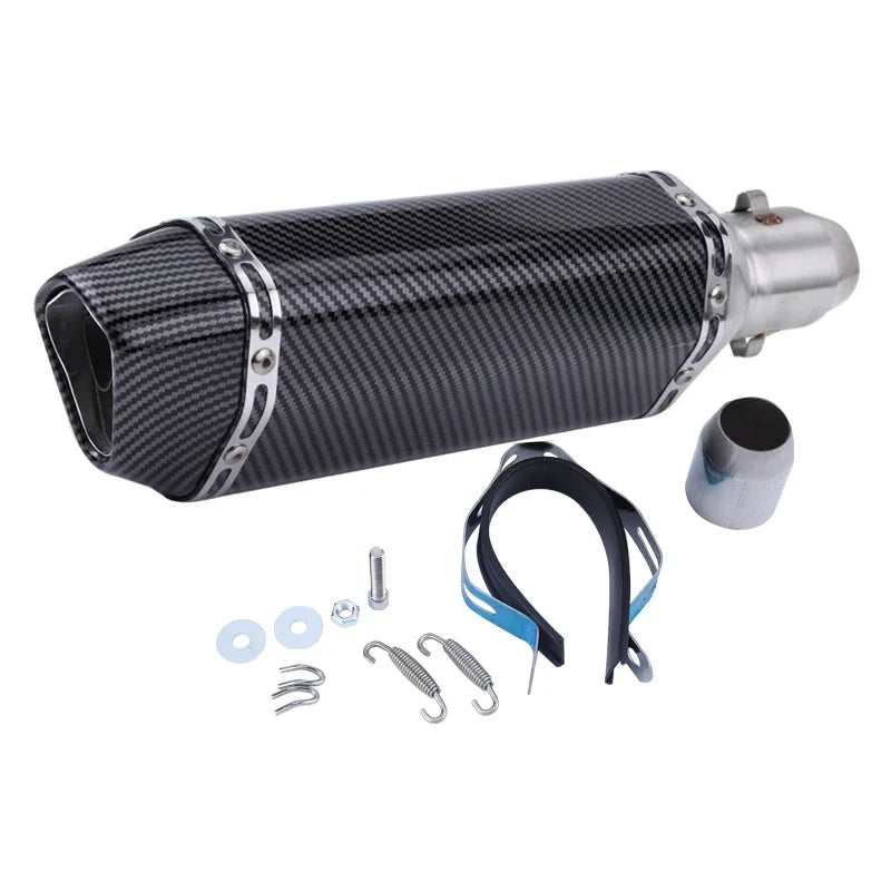 51mm Slip-on Exhaust Muffler w/DB Killer For: Xpro X24 / Xpro Roadster 250 / Vitacci GTX 250 / Vitacci XMT 250/ Venom Superbike / Venom X22r Max / Boom Bd250 / Italica Krypto