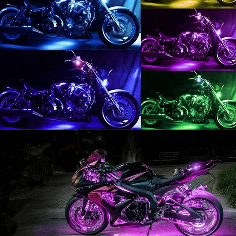 Rgb App Control Led Motorcycle Underglow Light Flexible Waterproof