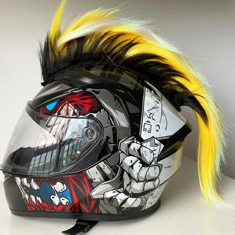 Mohawk Wig Stick On Helmet