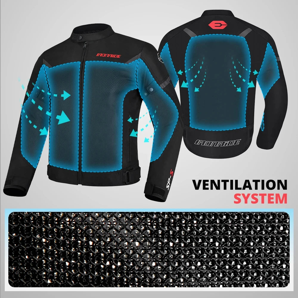 CE Armor Breathable Motorcycle Jacket