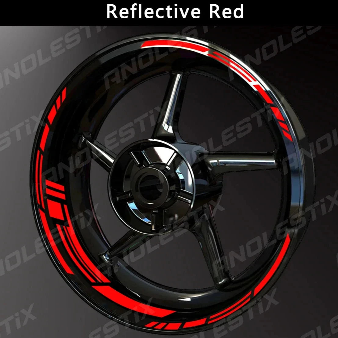 AnoleStix Reflective Wheel Sticker Hub Decal Rim Tape   For: Xpro X24 / Xpro Roadster 250 / Vitacci GTX 250 / Vitacci Titan 250 / Vitacci XMT 250 / Venom Superbike / Venom X22r Max / Boom Bd250 / Italica Krypto