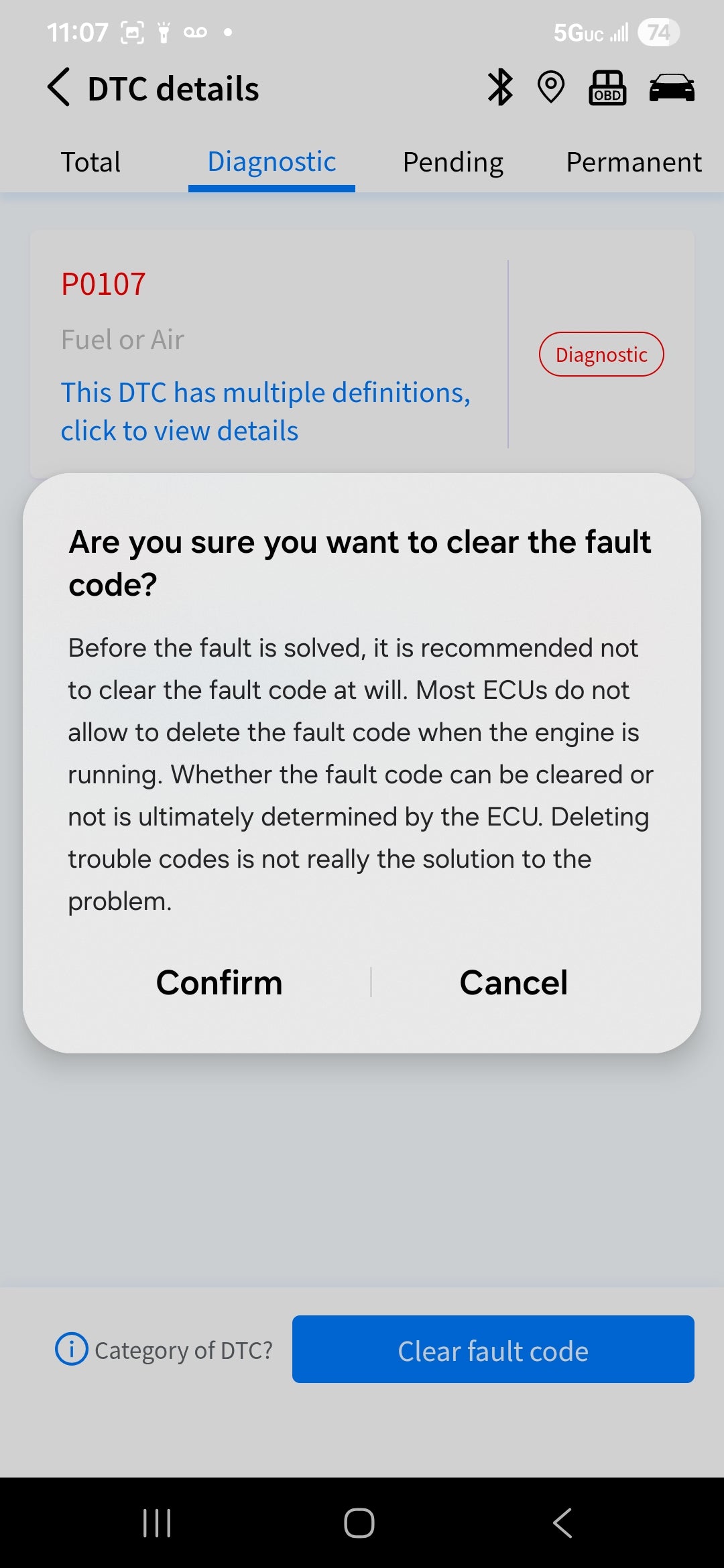 OBD2 Diagnostic Bluetooth Scan Tool