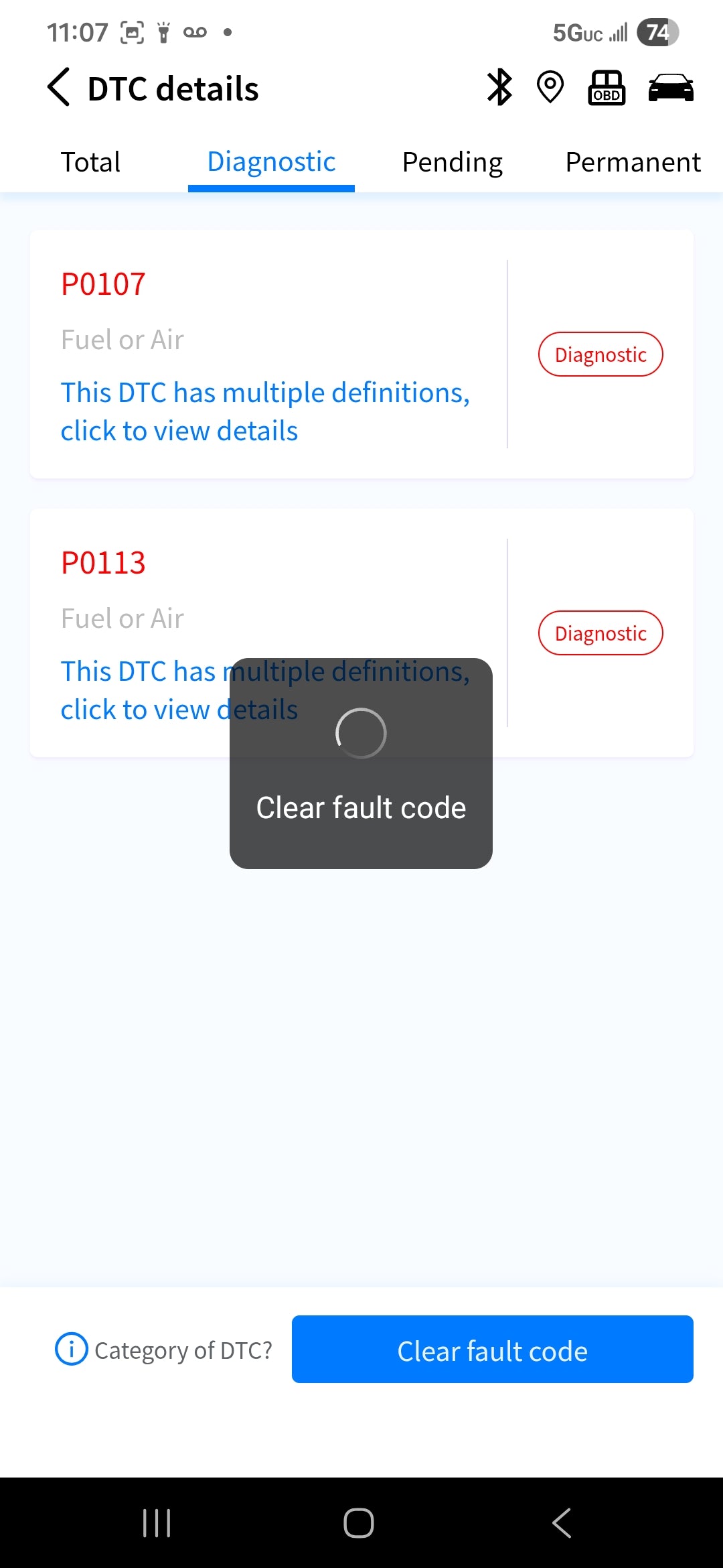 OBD2 Diagnostic Bluetooth Scan Tool